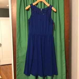 Casual Royal blue, sleeveless knit dress